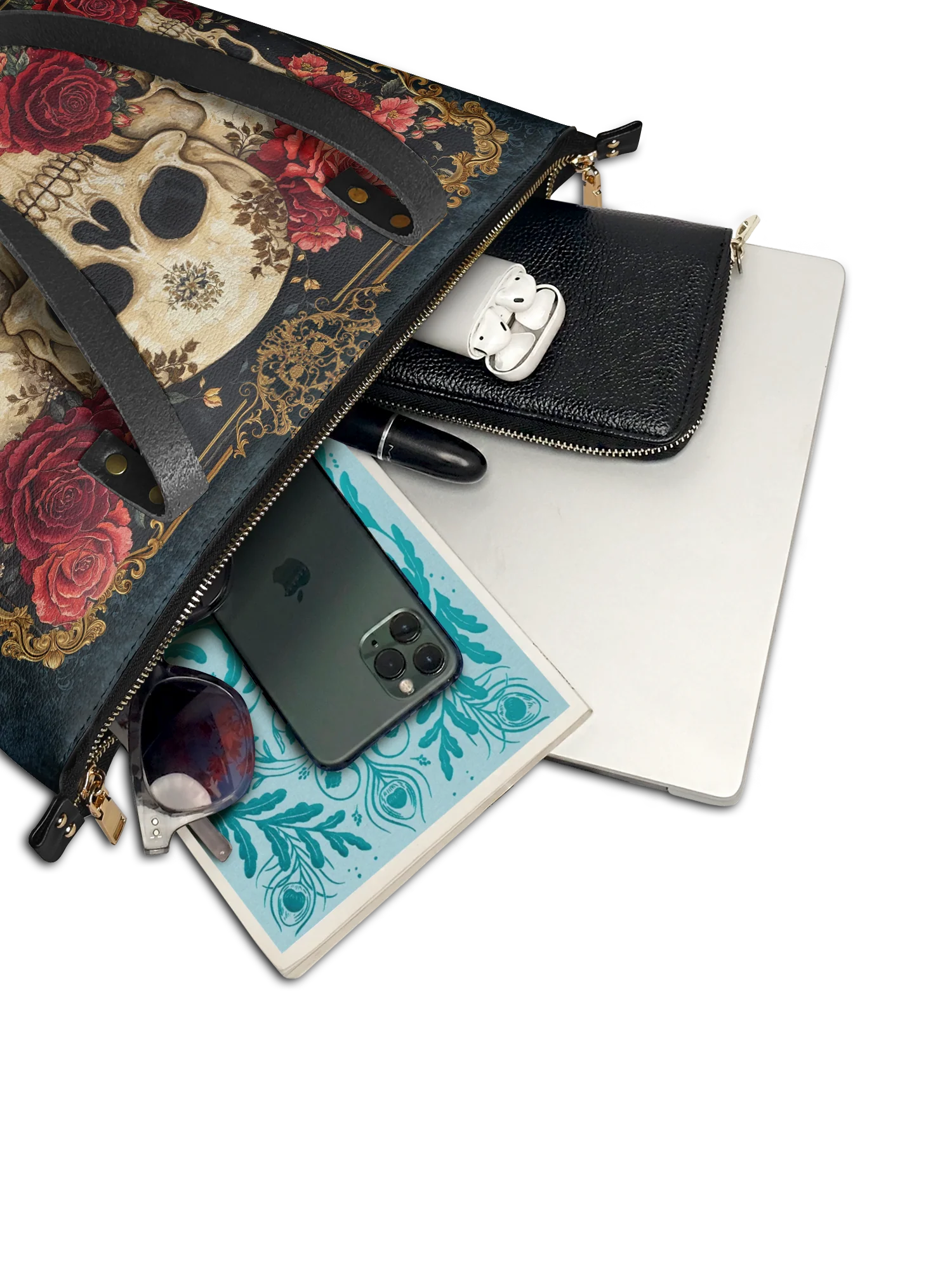 "Bloodrose" Leather Tote Bag - Image 7