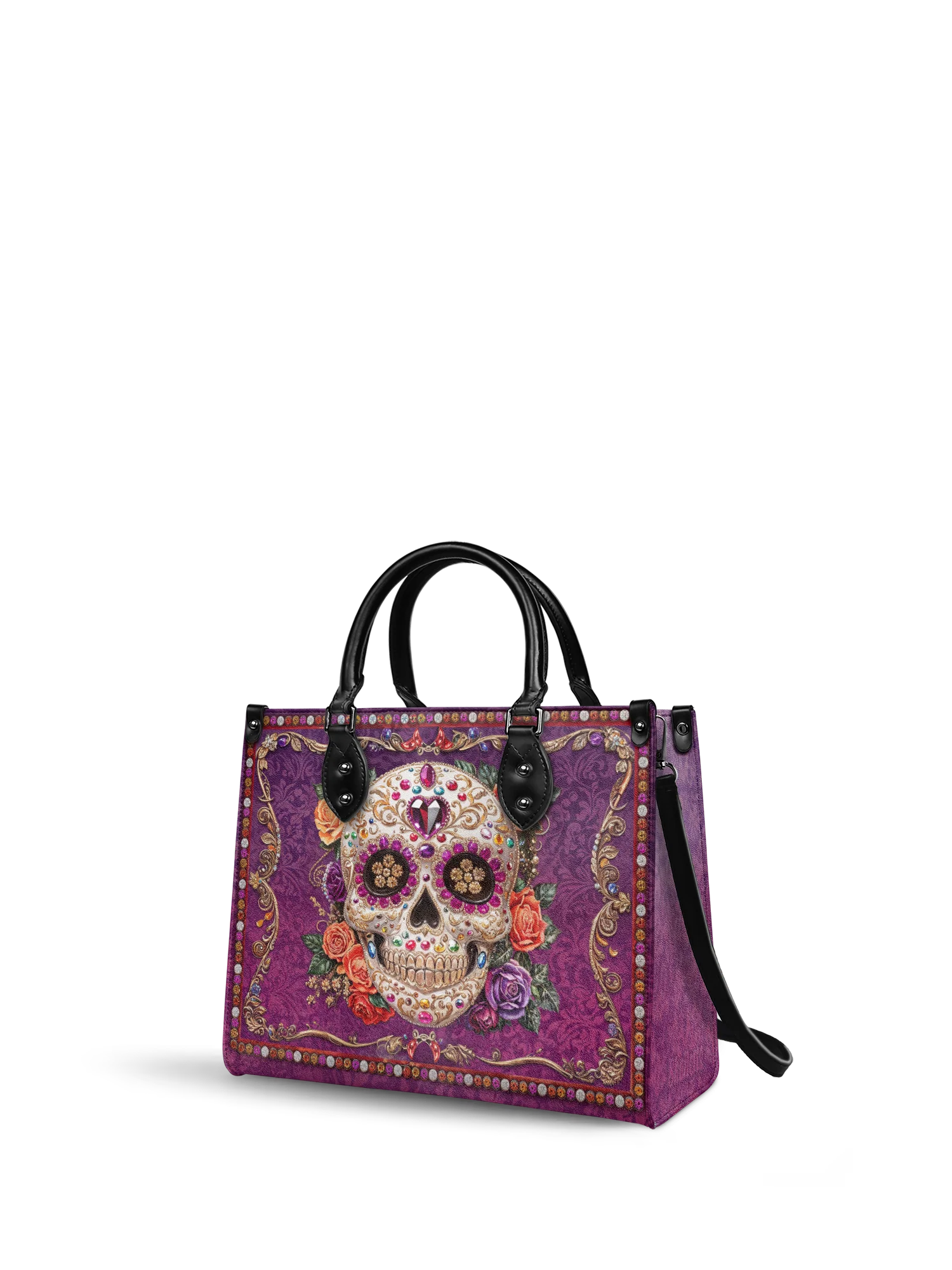 "Catrinelle" - Black Interior - Leather Handbag - Image 7