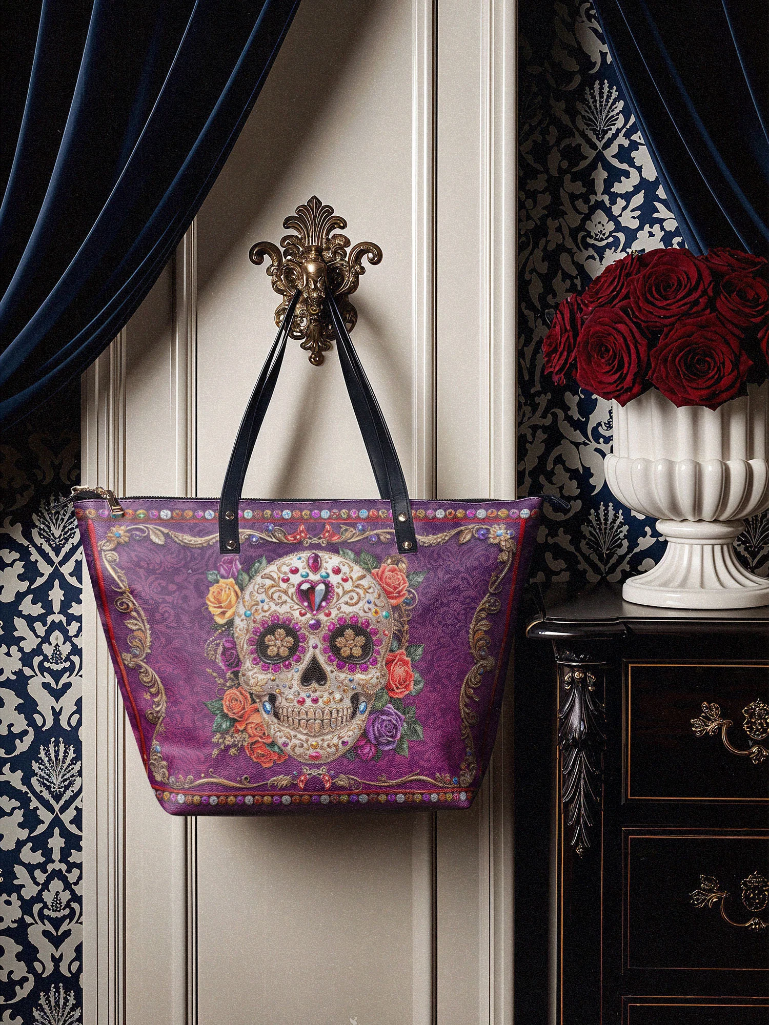 "Catrinelle" Leather Tote Bag - Image 4