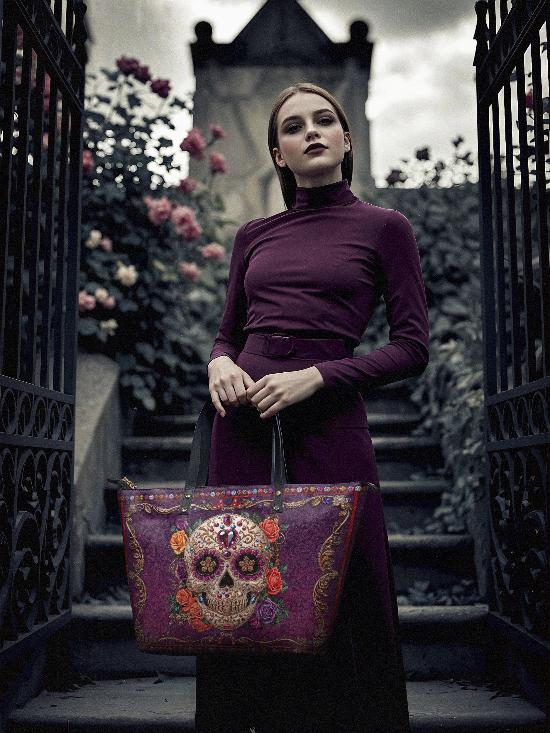 "Catrinelle" Leather Tote Bag - Image 5