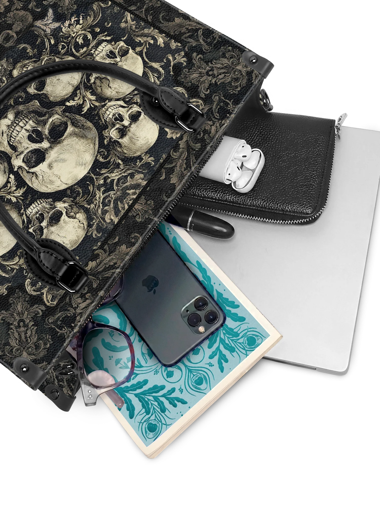 "Deathmark" - Black Interior - Leather Handbag - Image 8