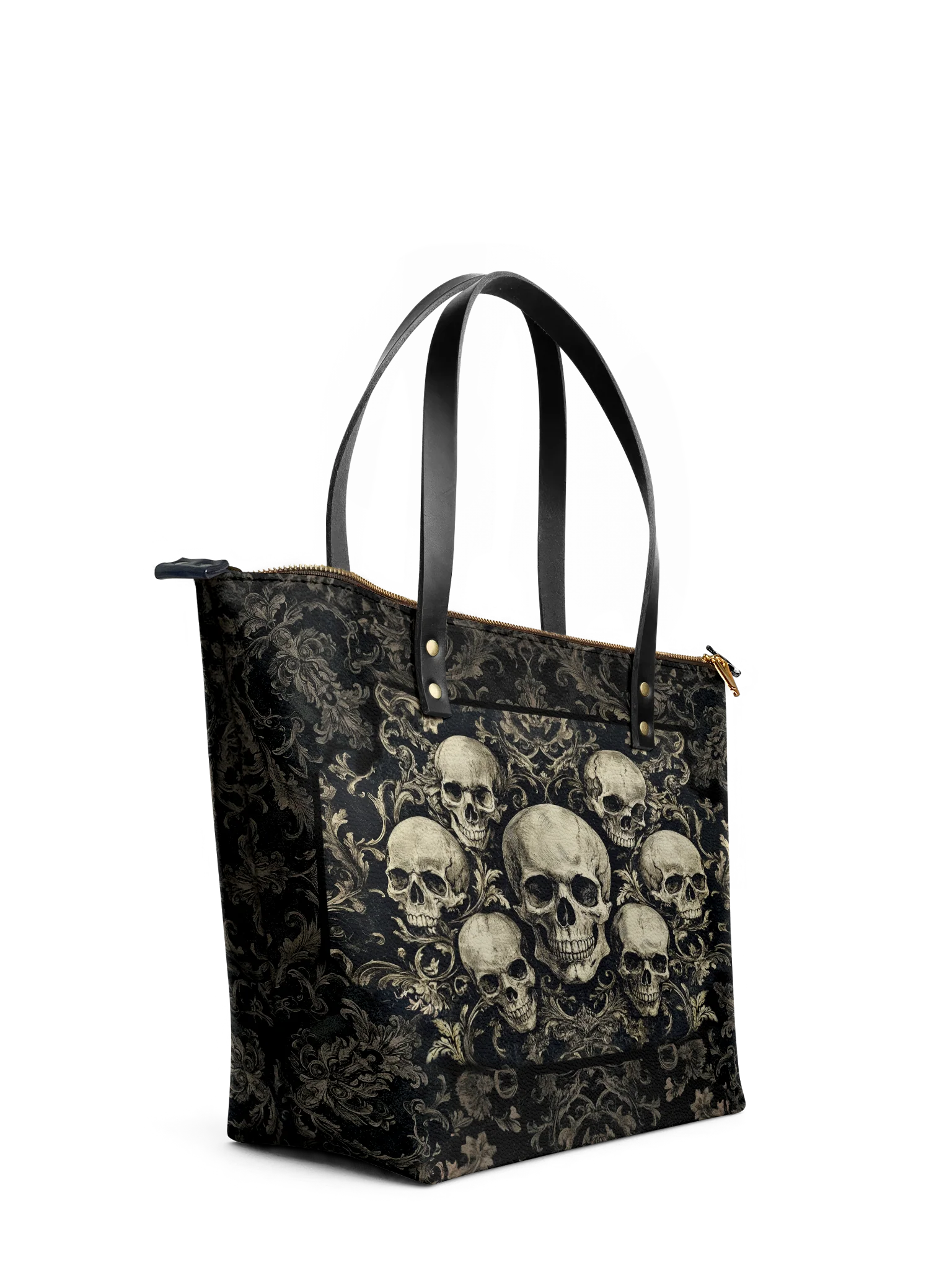 "Deathmark" Leather Tote Bag - Image 6