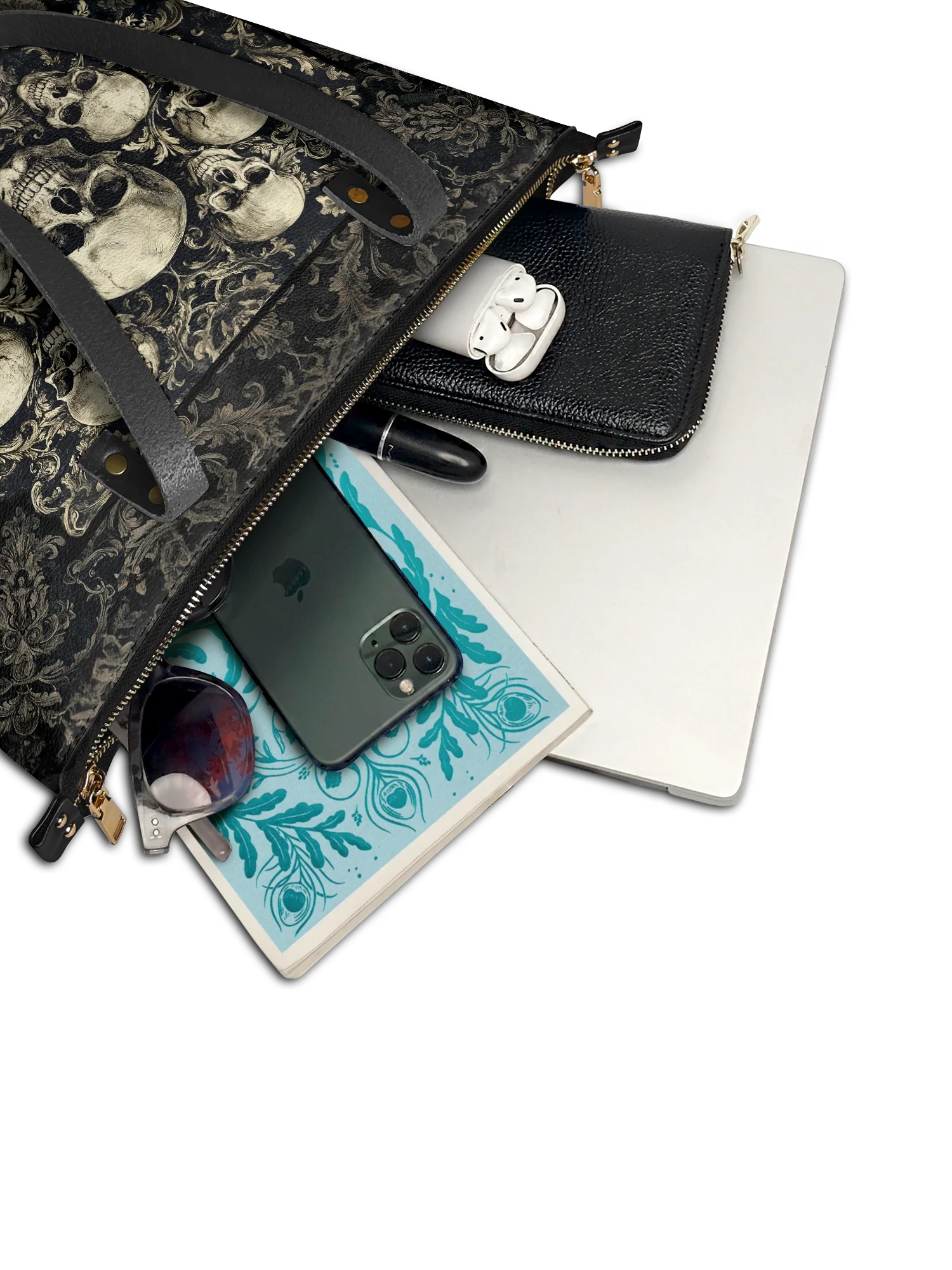 "Deathmark" Leather Tote Bag - Image 7