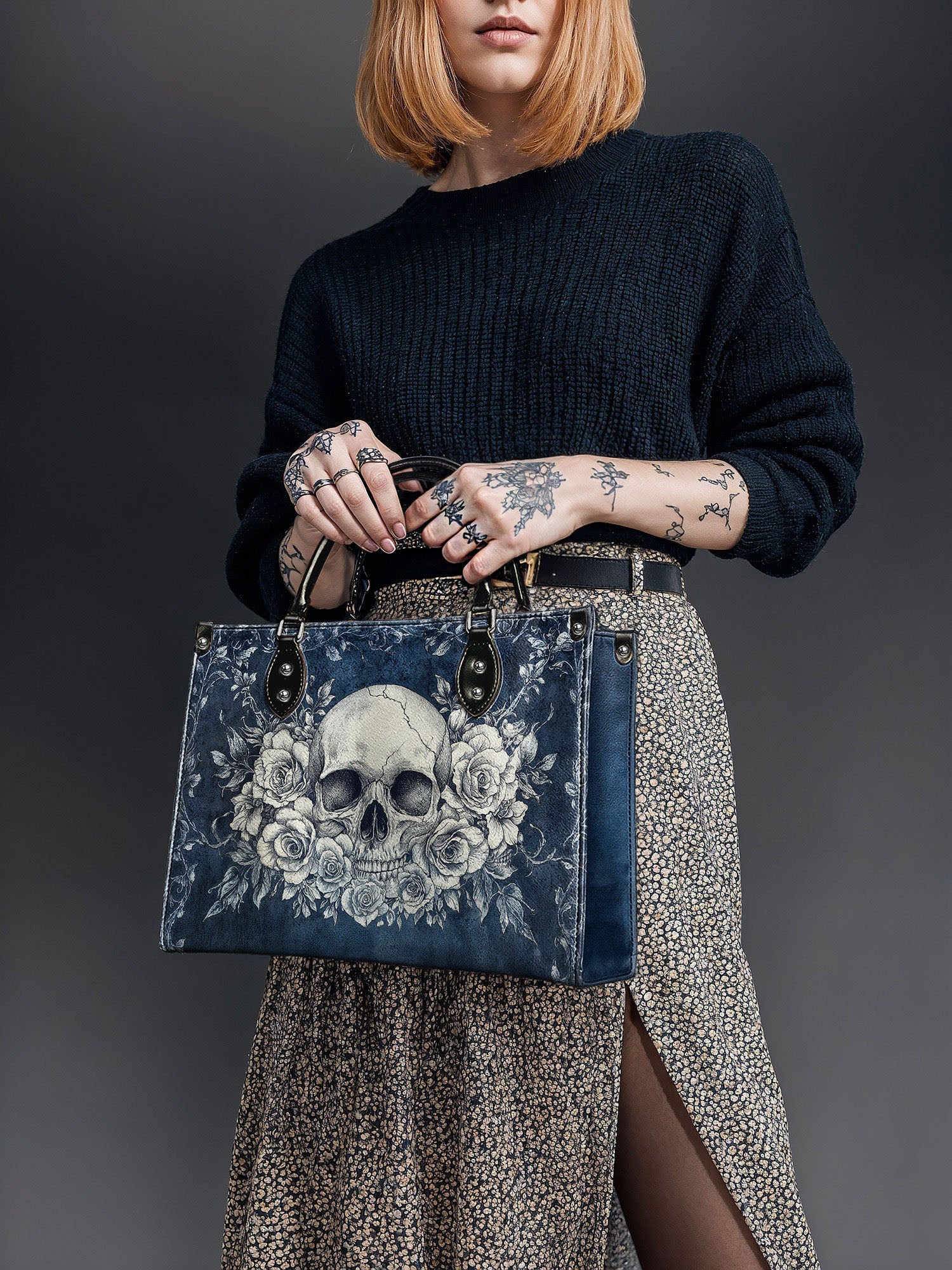 "Frostmourne" - Black Interior - Leather Handbag - Image 3