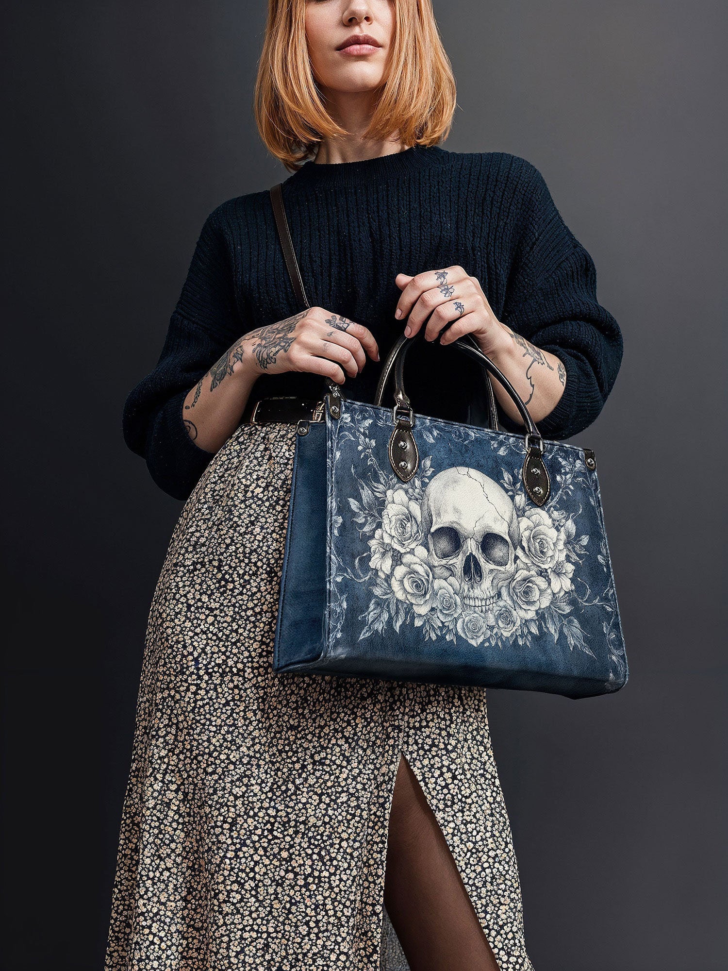 "Frostmourne" - Black Interior - Leather Handbag - Image 4