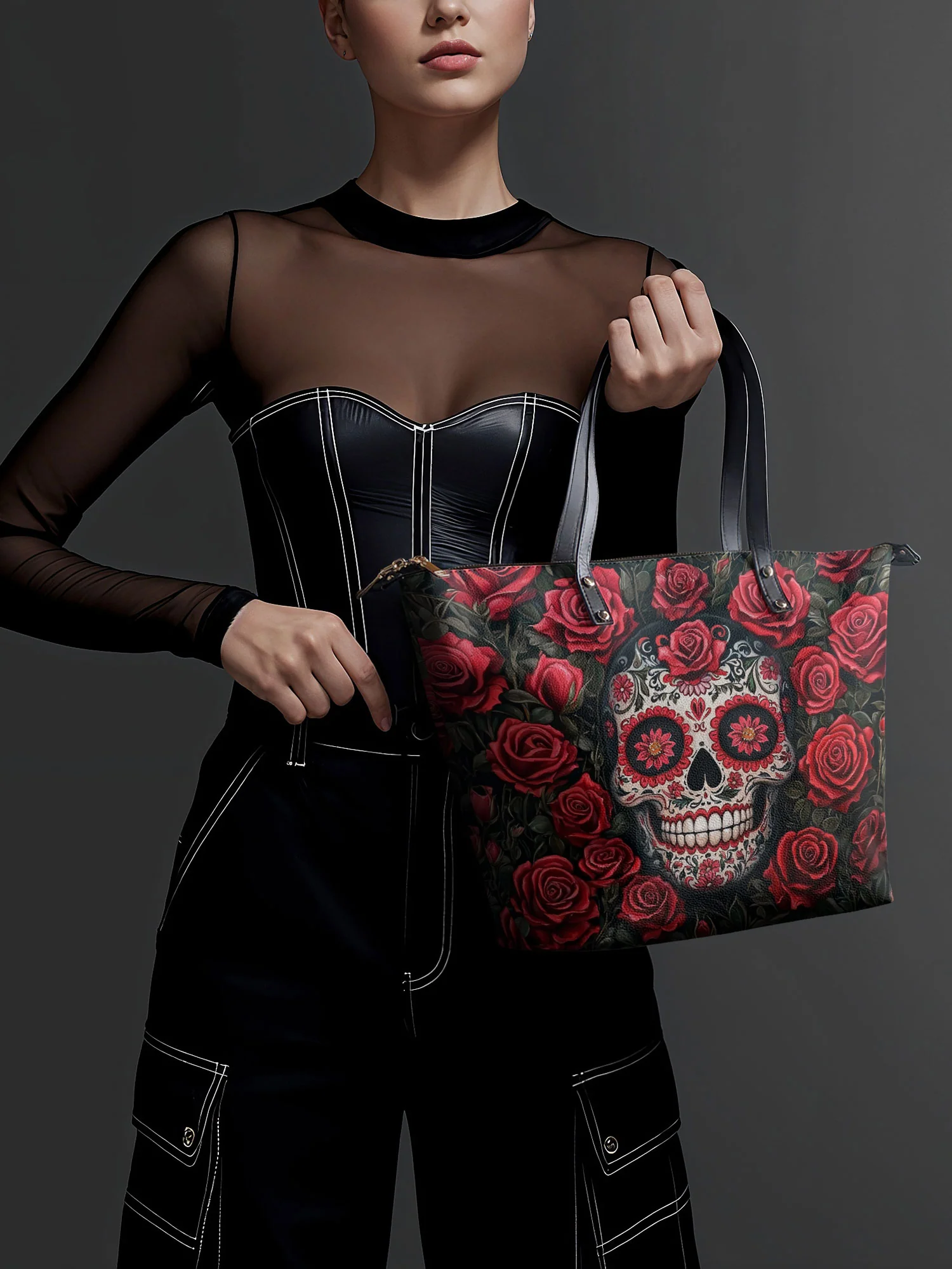 "La Roja" Leather Tote Bag - Image 3