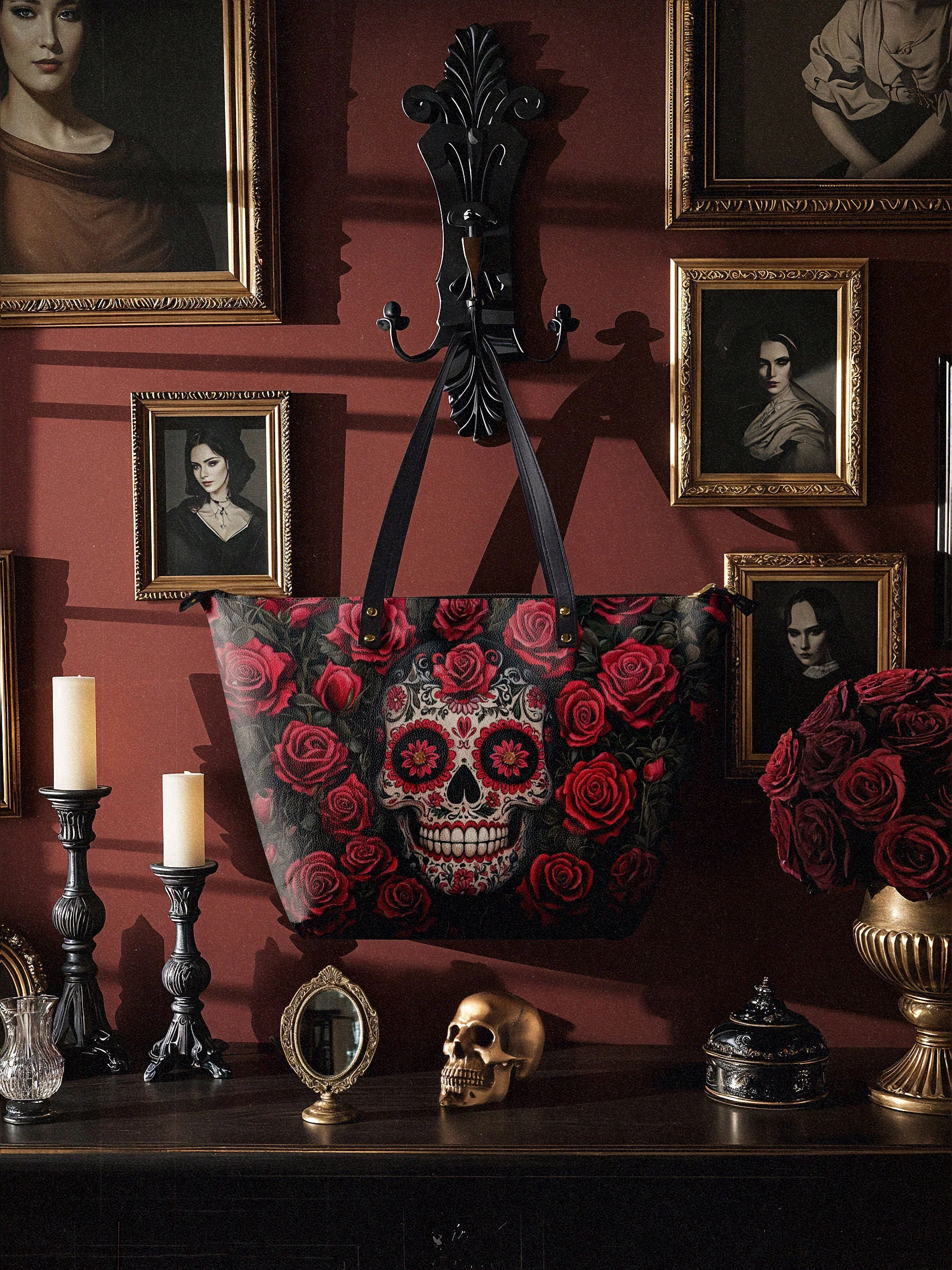 "La Roja" Leather Tote Bag - Image 4