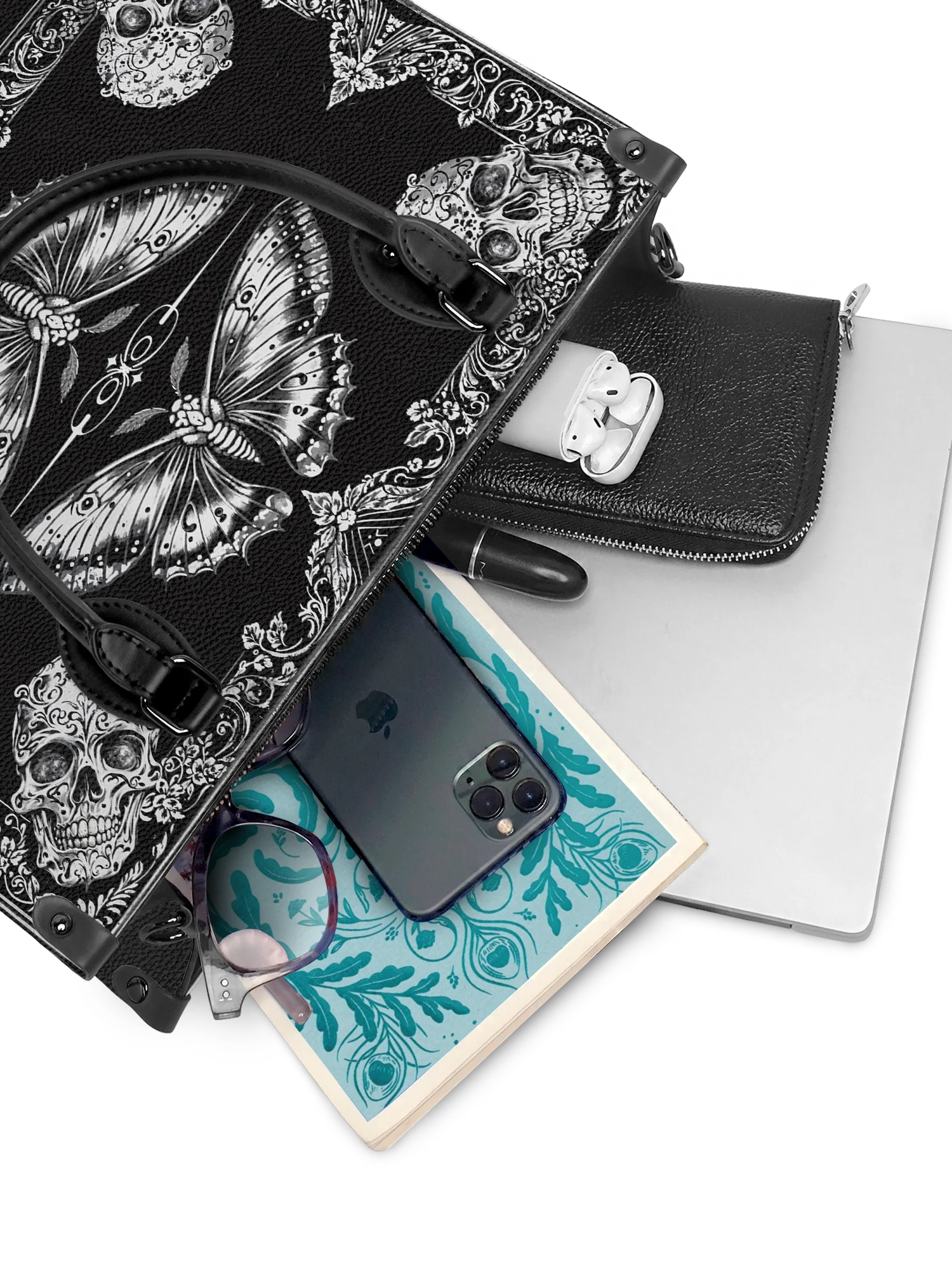 "Morthwing" - Black Interior - Leather Handbag - Image 7