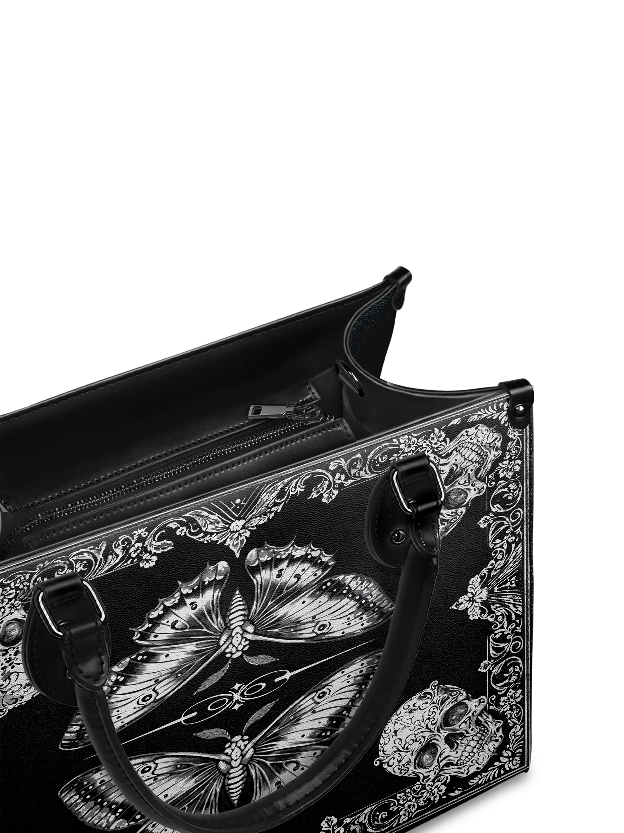 "Morthwing" - Black Interior - Leather Handbag - Image 8