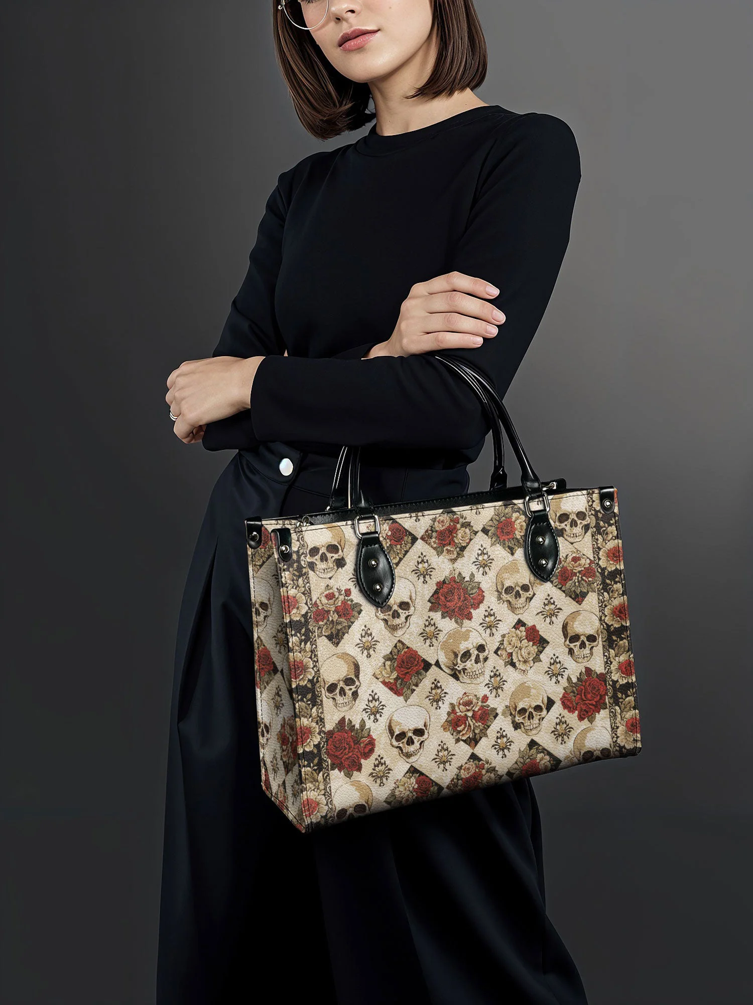 "Mournaire" - Black Interior - Leather Handbag - Image 3