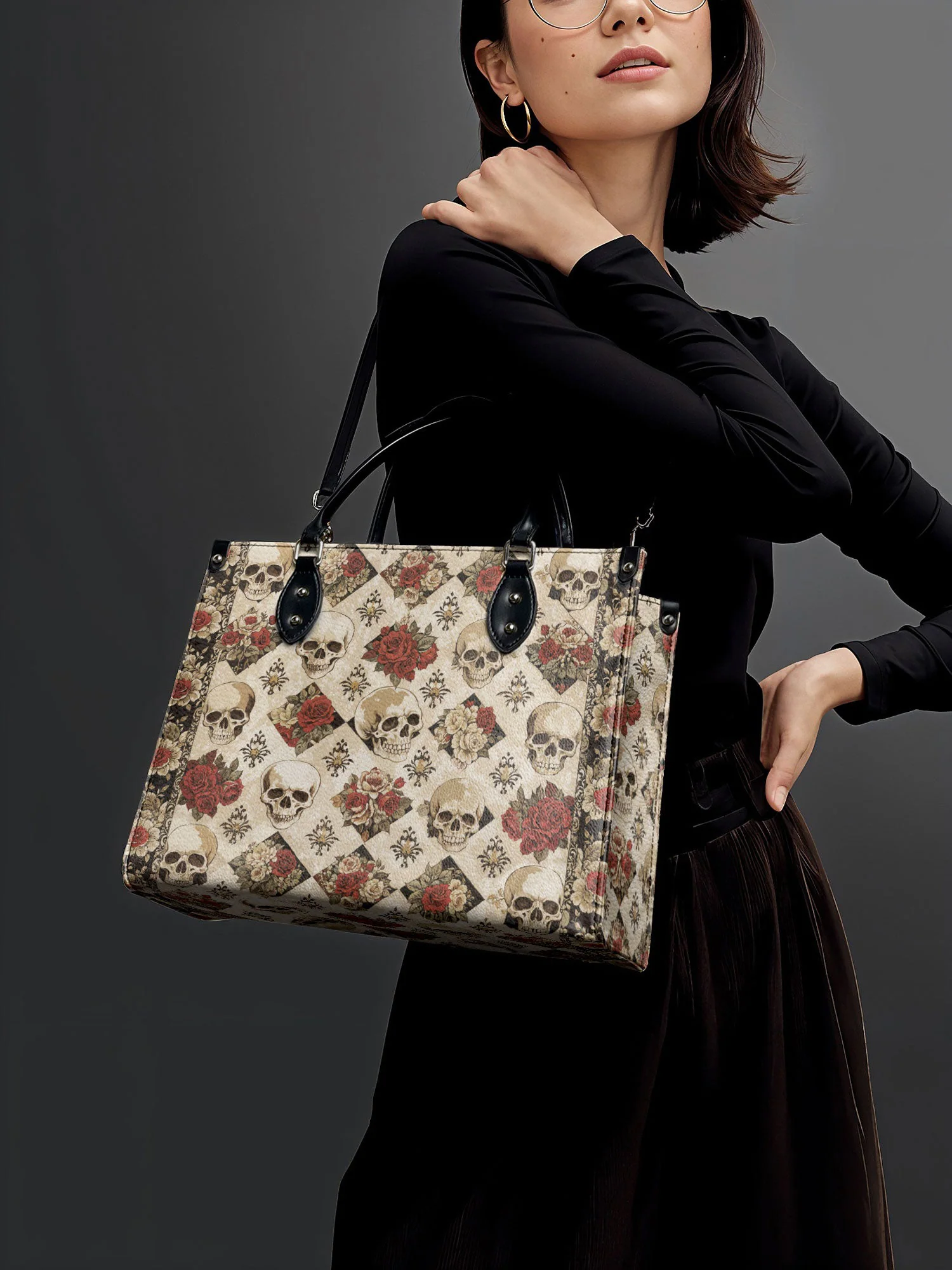 "Mournaire" - Black Interior - Leather Handbag - Image 4