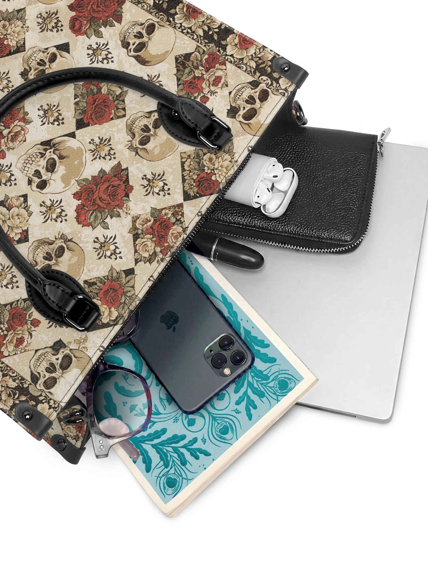 "Mournaire" - Black Interior - Leather Handbag - Image 8