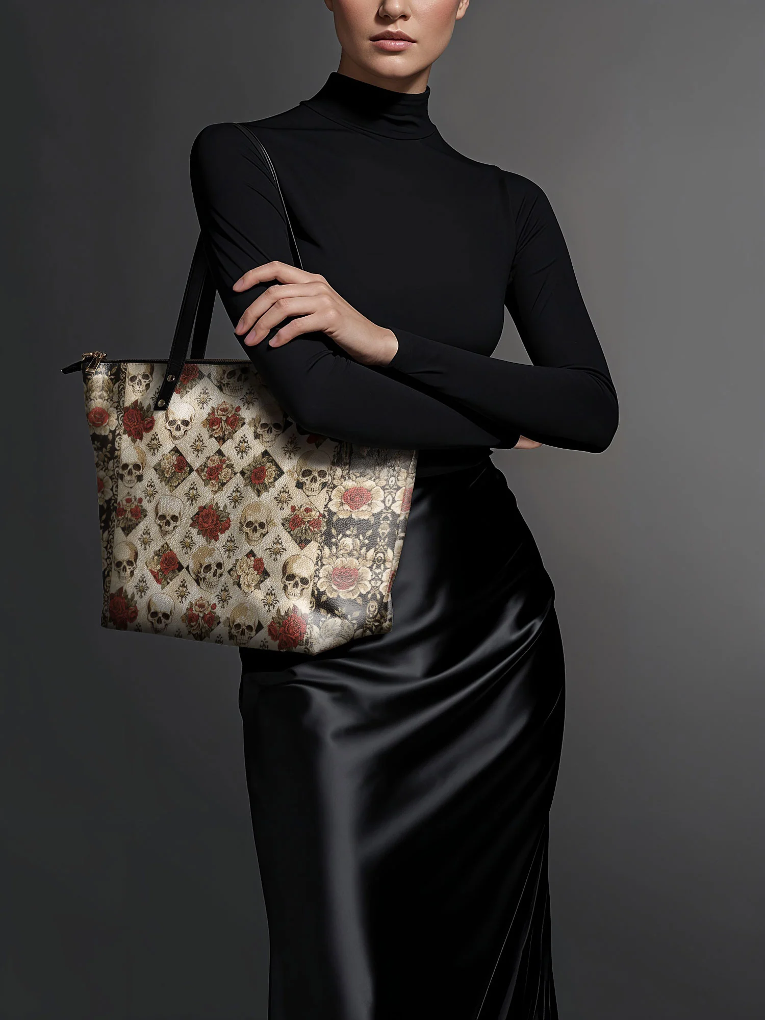 "Mournaire" Leather Tote Bag - Image 3