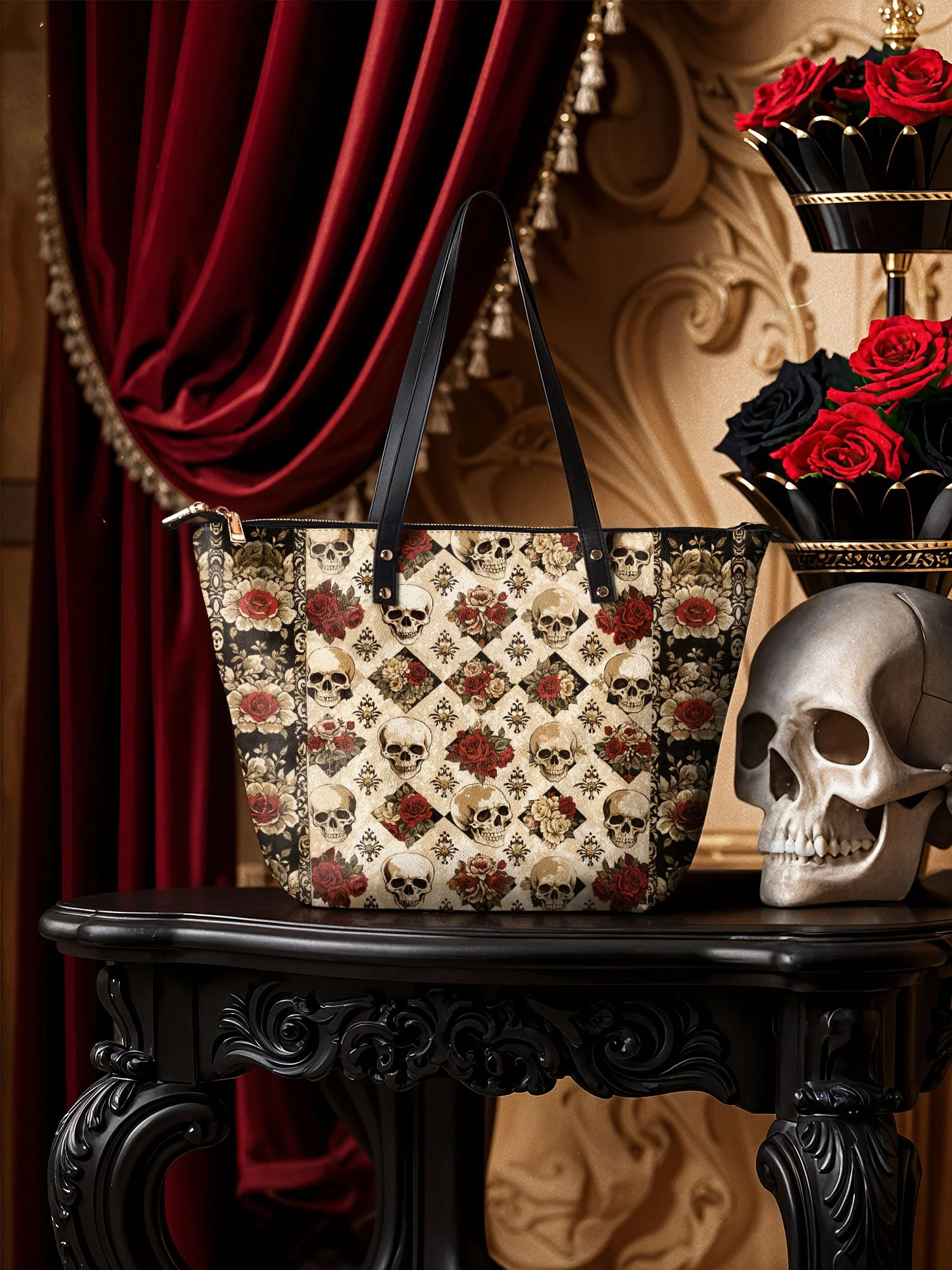 "Mournaire" Leather Tote Bag - Image 4