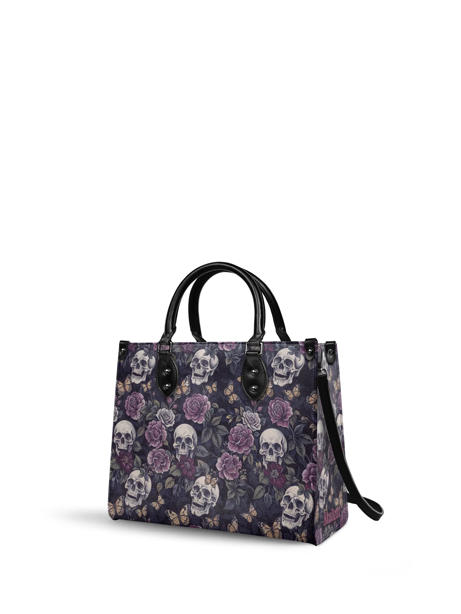 "Noctaflora" - Black Interior - Leather Handbag - Image 7