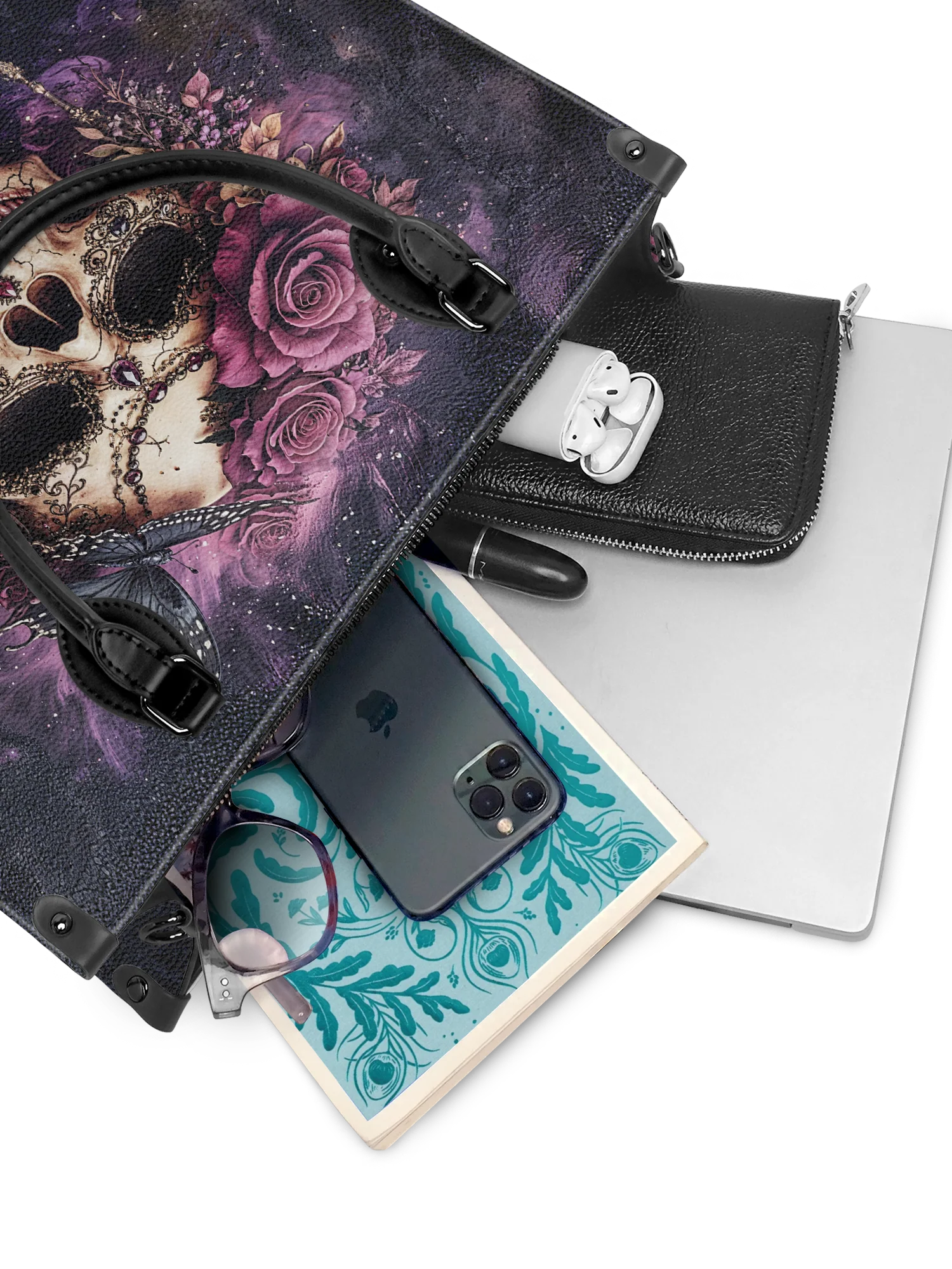 "Noxaria" - Black Interior - Leather Handbag - Image 7