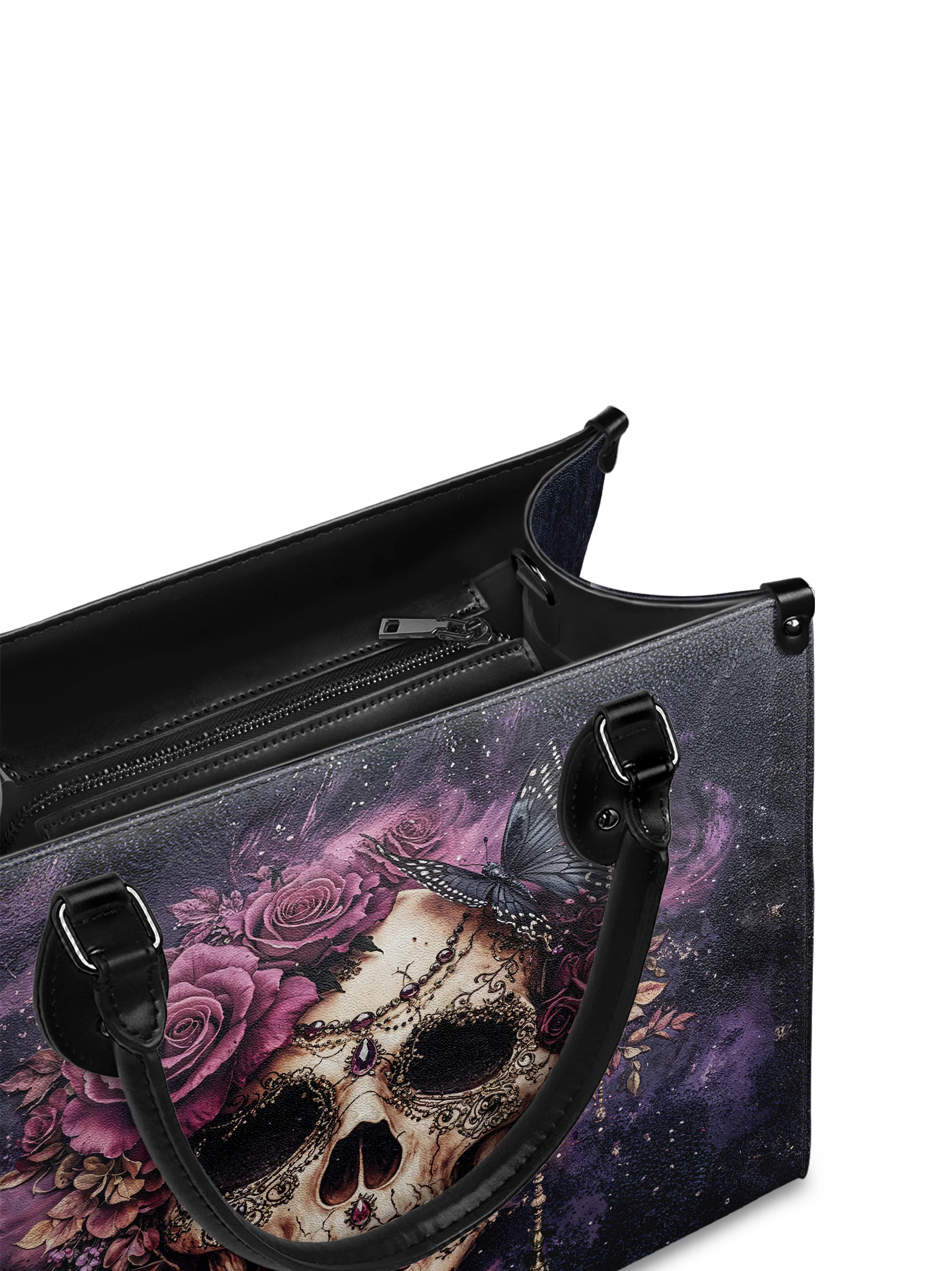 "Noxaria" - Black Interior - Leather Handbag - Image 8