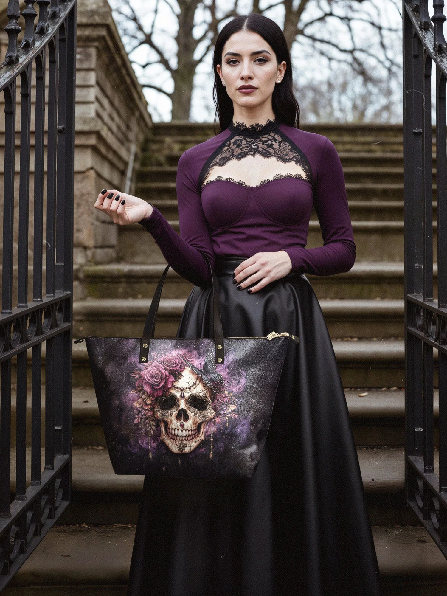 "Noxaria" Leather Tote Bag - Image 4