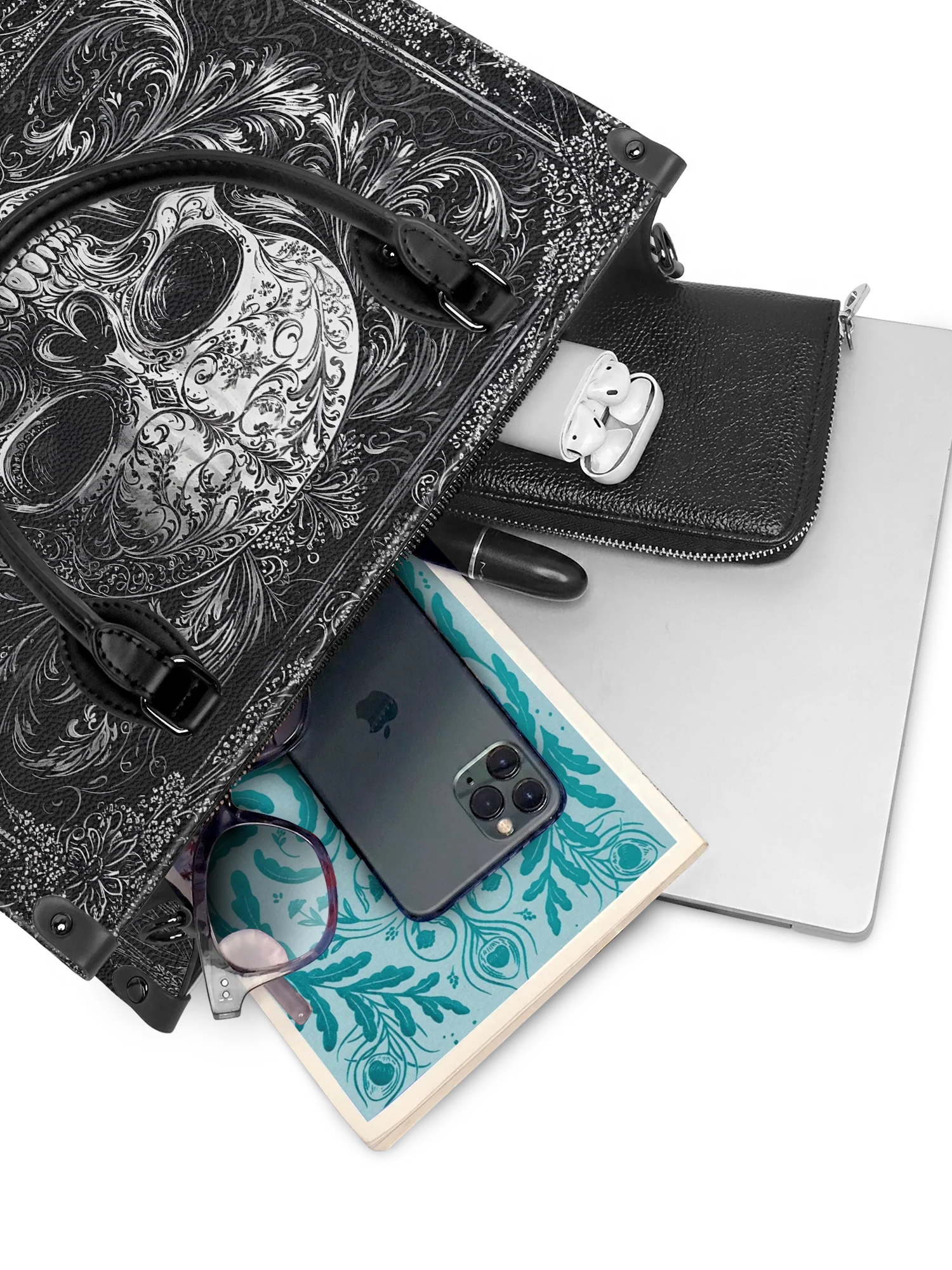 "Obscuria" - Black Interior - Leather Handbag - Image 7