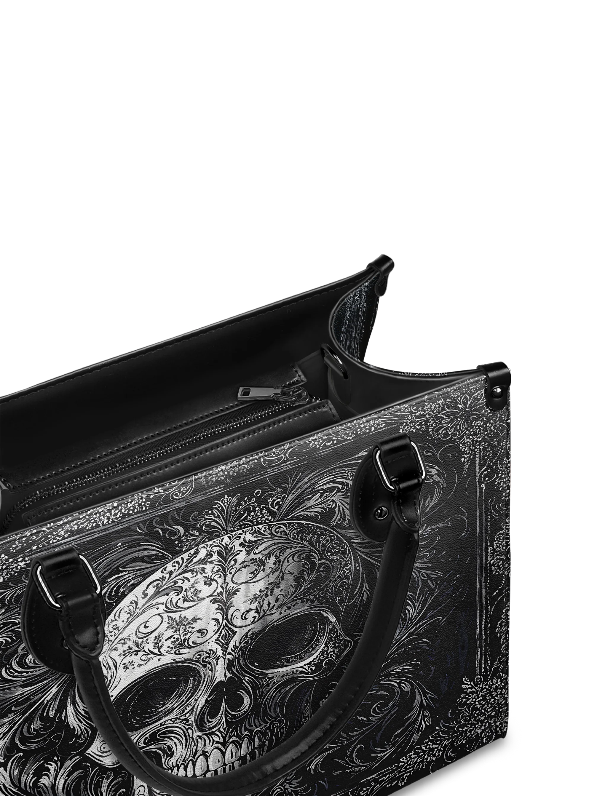 "Obscuria" - Black Interior - Leather Handbag - Image 8