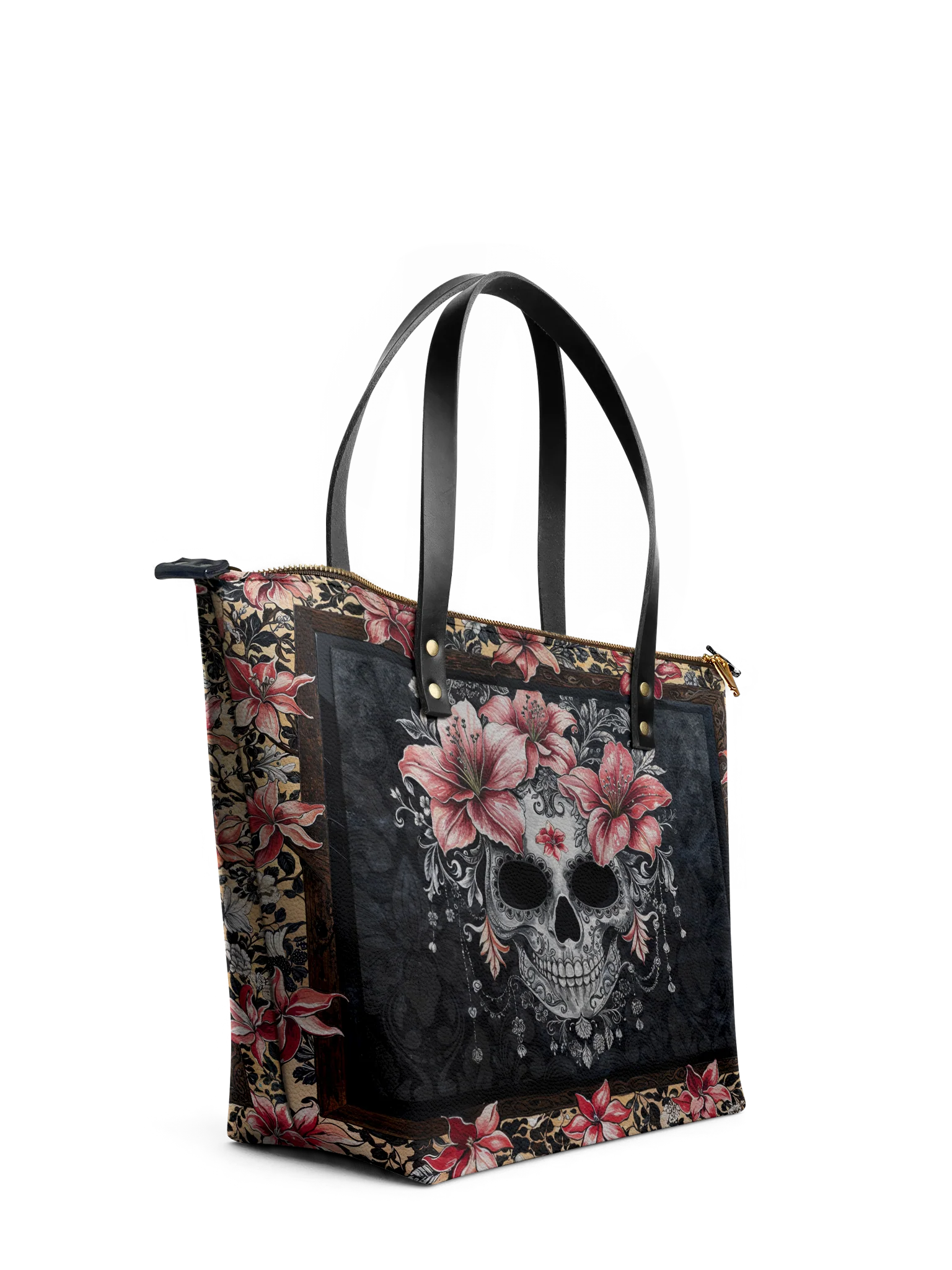 "Roselace" Leather Tote Bag - Image 6