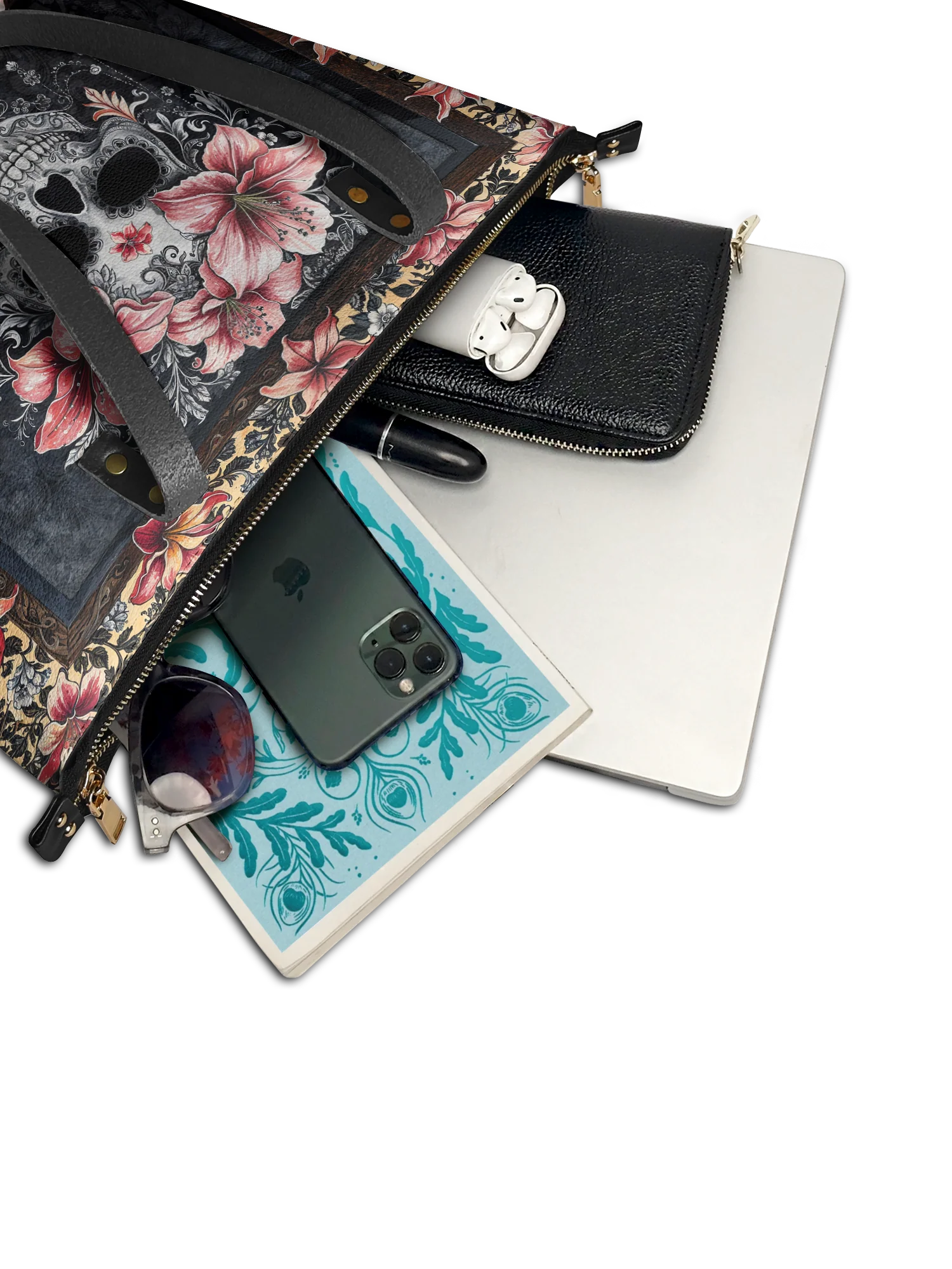 "Roselace" Leather Tote Bag - Image 7