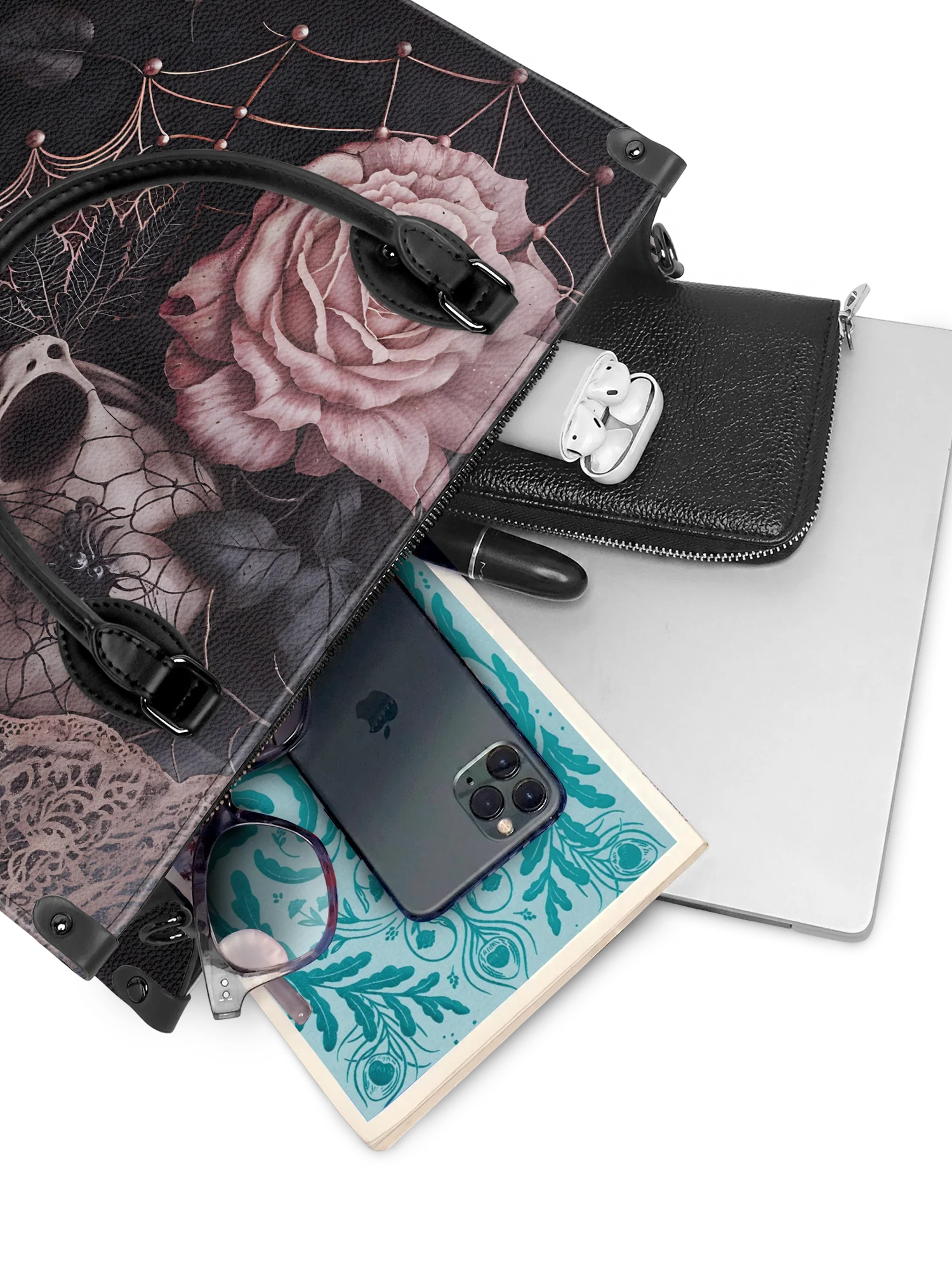 "Venomina" - Black Interior - Leather Handbag - Image 7