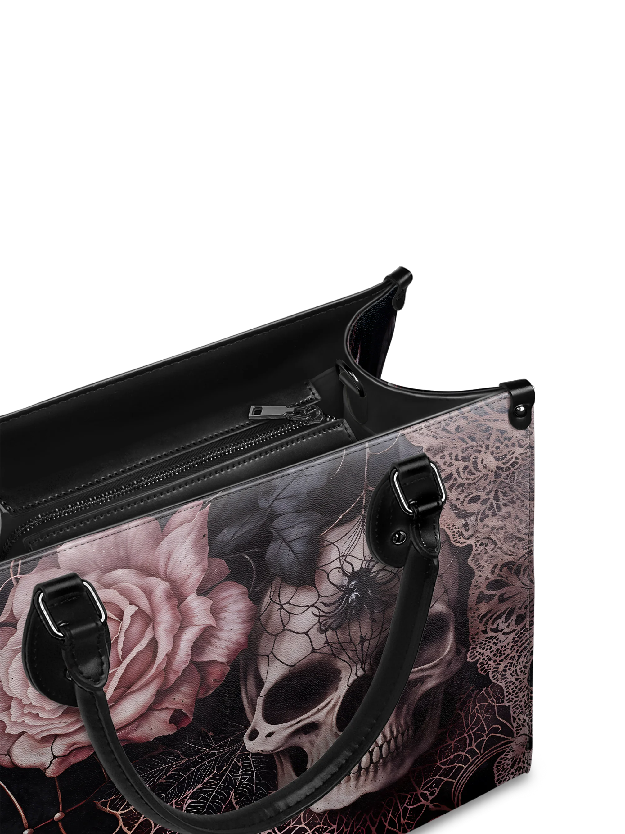 "Venomina" - Black Interior - Leather Handbag - Image 8