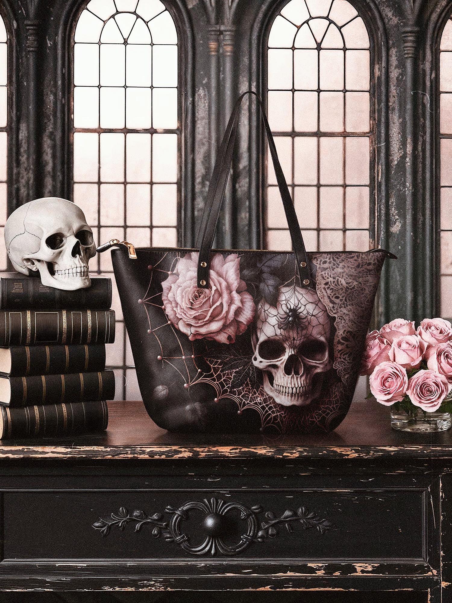 "Venomina" Leather Tote Bag - Image 3