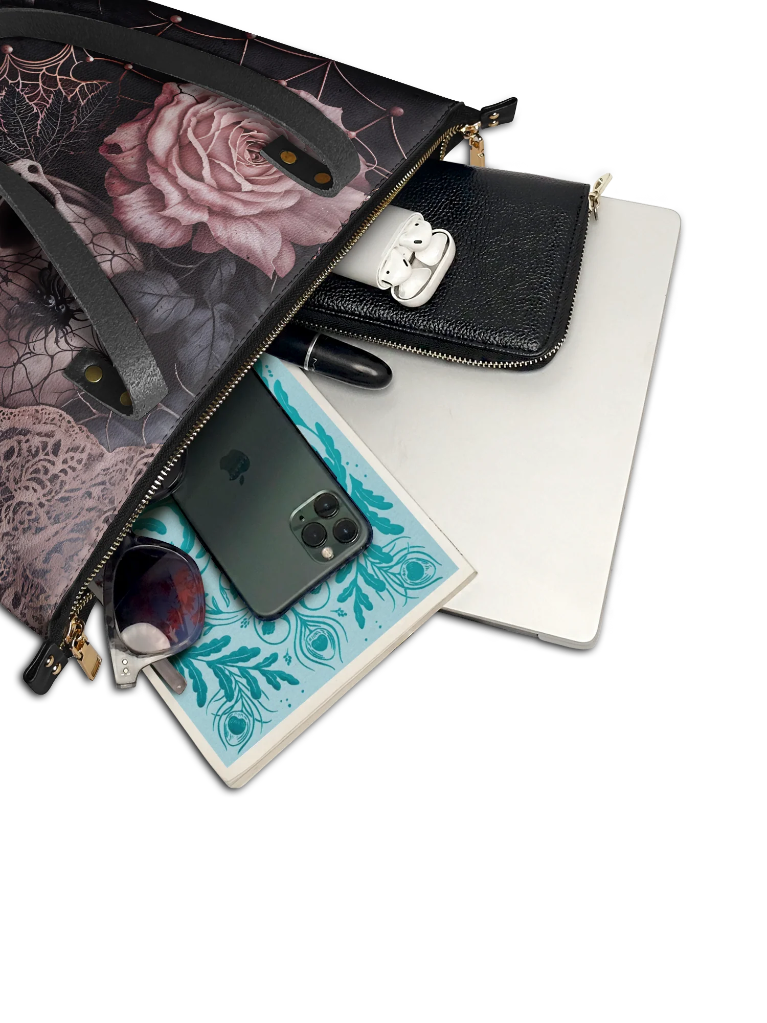 "Venomina" Leather Tote Bag - Image 6