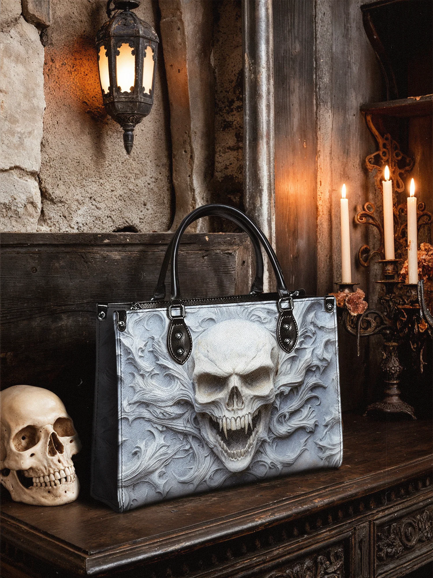 "Wraithbone" - Black Interior - Leather Handbag - Image 5